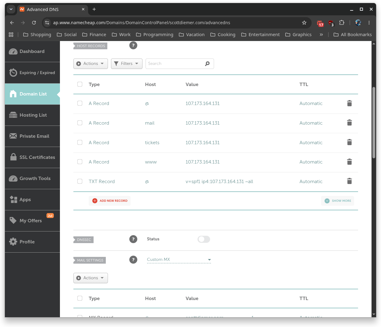 DNS TXT Records with DKIM and SPF